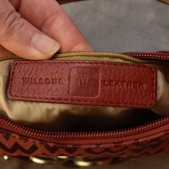 Vintage Red Wilsons Leather Handbag - Picture 7 of 16